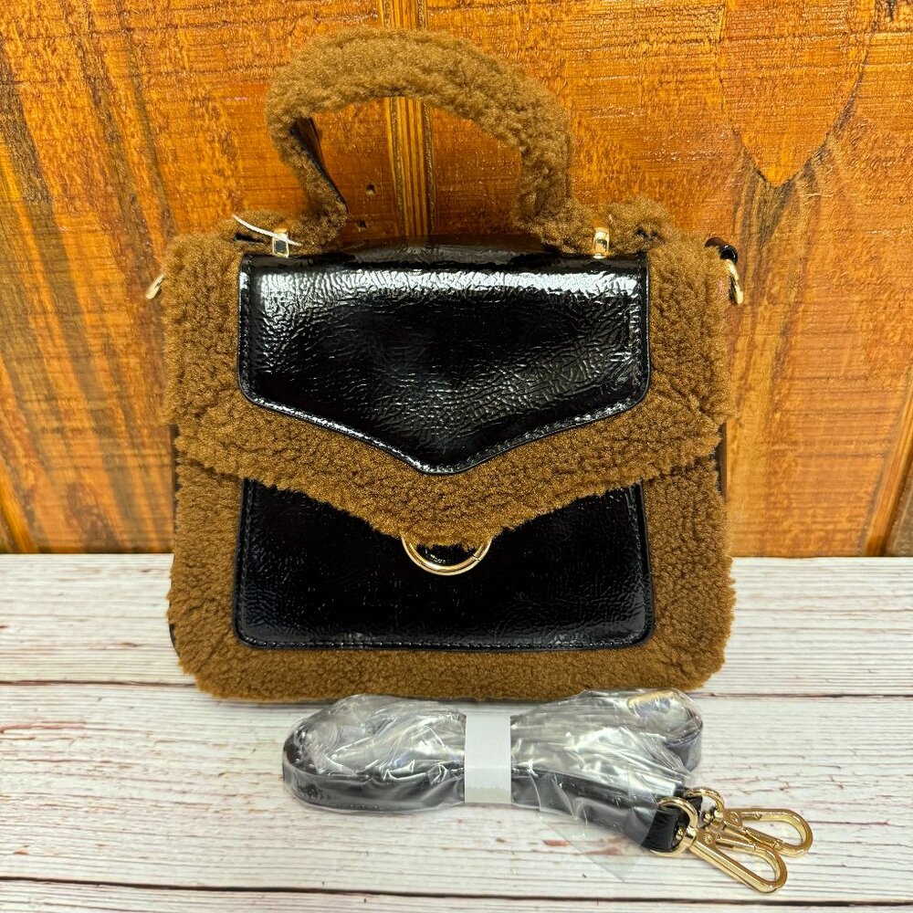 SKINNYDIP LONDON Aerin Mini Fluff Trim Satchel